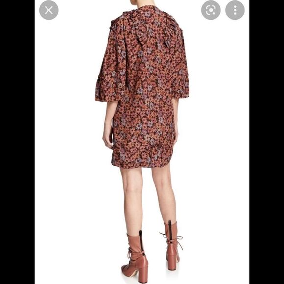 Coach 1941 Glam Rock The Prairie Floral Dress with Ruffles - Picture 4 of 12